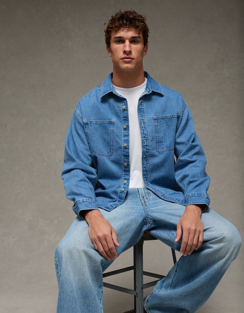 American Eagle AE Denim Workshirt - Image 1